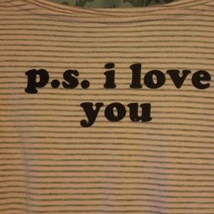 Junk Food Clothing Tops - P.S. I LOVE YOU long sleeve Junk Food top Junk Food Clothing Tops - P.S. I LOVE YOU long sleeve Junk Food top
